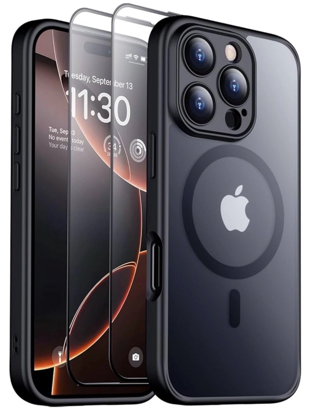 SPIDERCASE Magnetic for iPhone 16 Pro Max Case Translucent 2 screen protectors